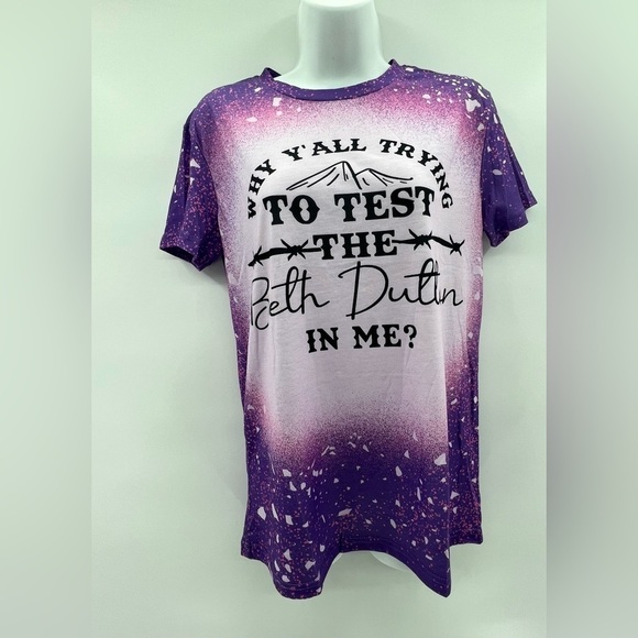 Yellowstone -  Why Y'all Trying To Test The Beth Dutton In Me T-Shirt Sz S - Picture 1 of 8